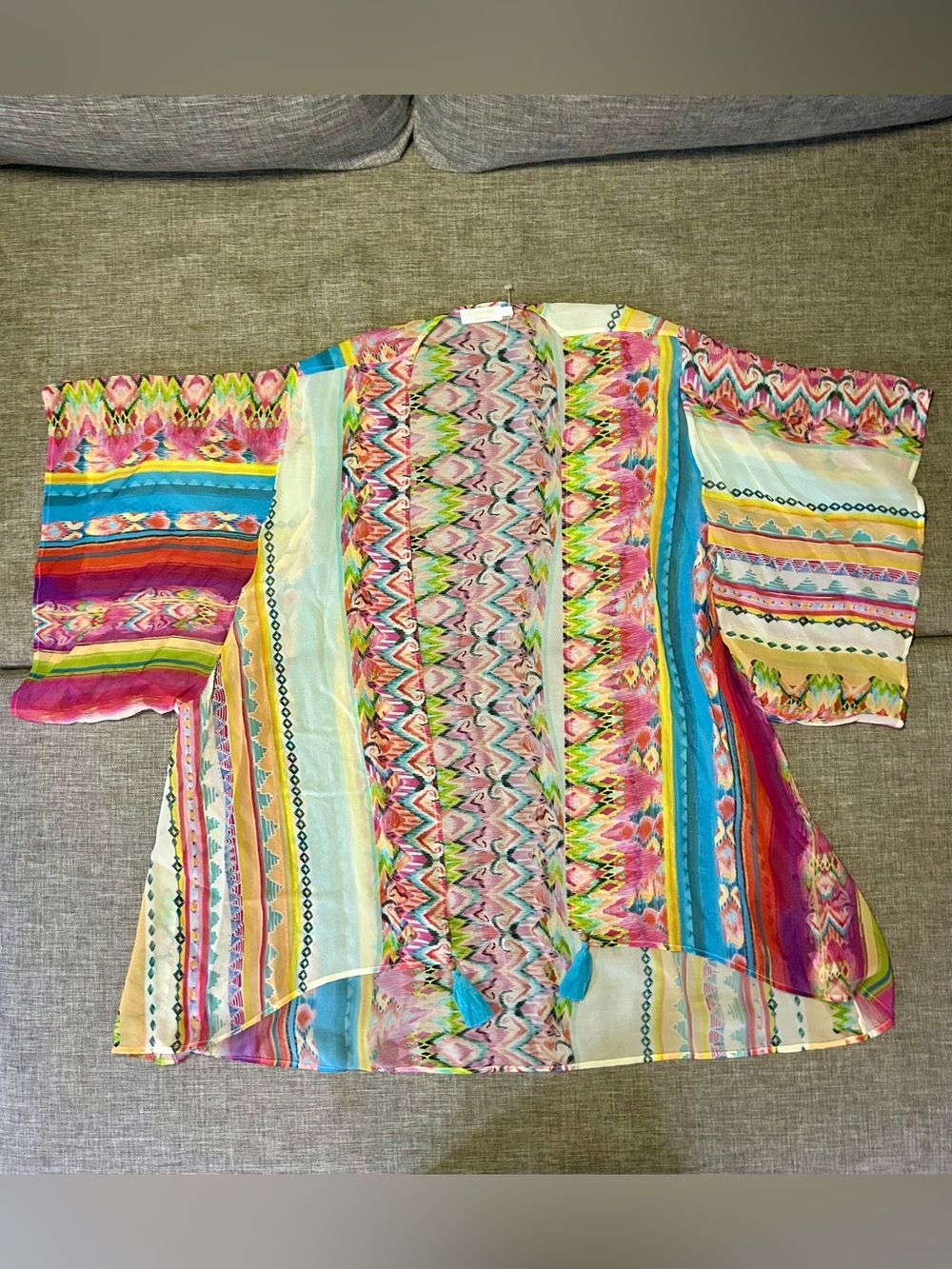 Johnny Was Silk Multicolor Kimono